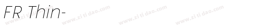 FR Thin字体转换